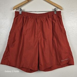 Columbia PFG Swim Shorts Orange‎ Nylon Fishing Hiking Outdoor Mesh Lined Men’s L